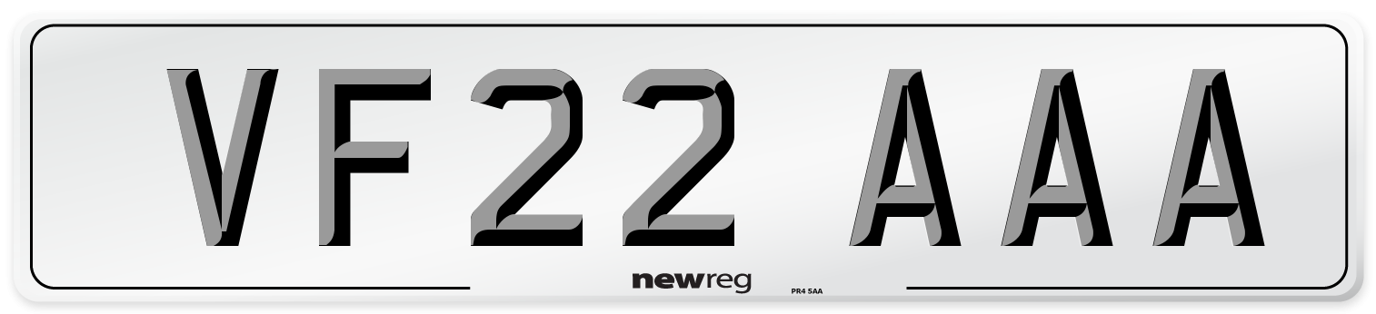 VF22 AAA Number Plate from New Reg